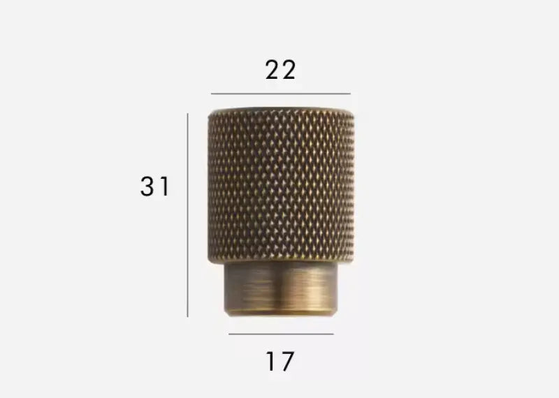 Antique Brass Luxury Knurled Solid Brass Cabinet Pulls & Knobs – Industrial Modern Hardware Modern Home by Bellver