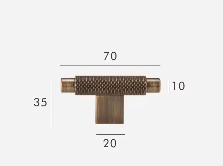 Antique Brass Luxury Knurled Solid Brass Cabinet Pulls & Knobs – Industrial Modern Hardware Modern Home by Bellver