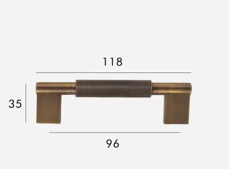 Antique Brass Luxury Knurled Solid Brass Cabinet Pulls & Knobs – Industrial Modern Hardware Modern Home by Bellver