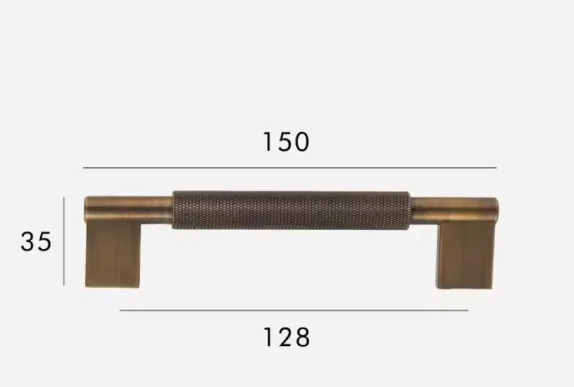 Antique Brass Luxury Knurled Solid Brass Cabinet Pulls & Knobs – Industrial Modern Hardware Modern Home by Bellver