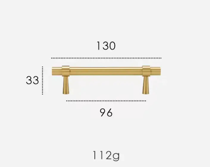 Brushed Brass Cabinet Pulls - Modern Solid Brass Handles – Sleek & Durable Drawer Handles Modern Home by Bellver