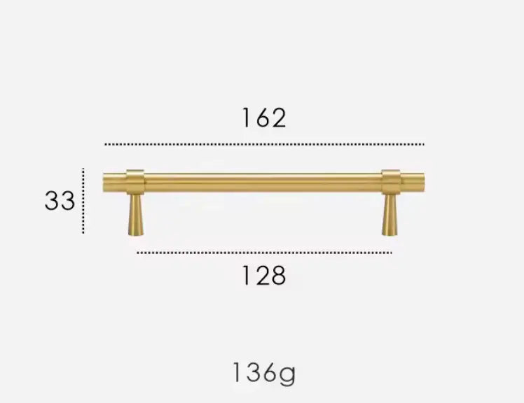 Brushed Brass Cabinet Pulls - Modern Solid Brass Handles – Sleek & Durable Drawer Handles Modern Home by Bellver