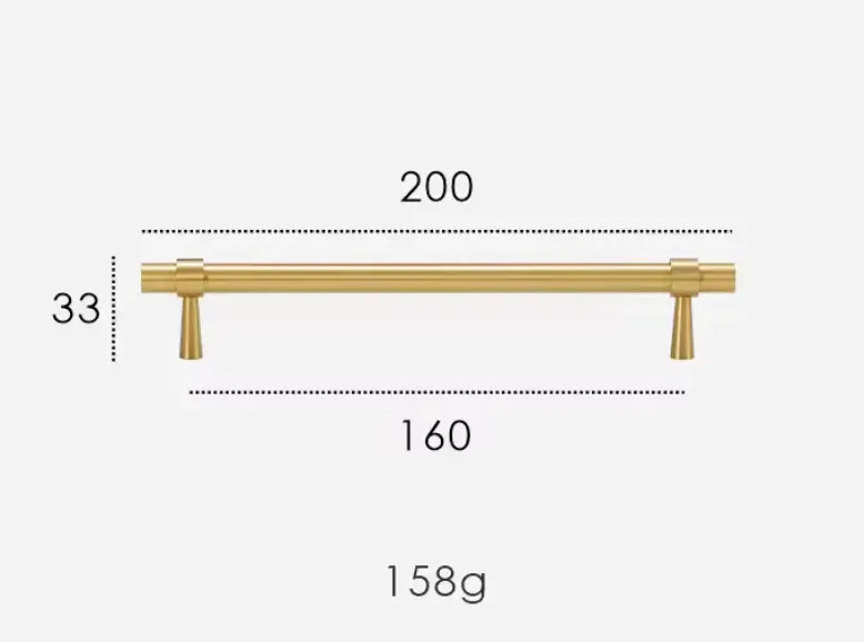 Brushed Brass Cabinet Pulls - Modern Solid Brass Handles – Sleek & Durable Drawer Handles Modern Home by Bellver