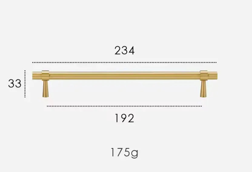 Brushed Brass Cabinet Pulls - Modern Solid Brass Handles – Sleek & Durable Drawer Handles Modern Home by Bellver