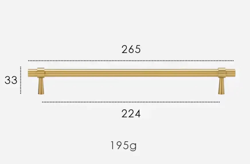 Brushed Brass Cabinet Pulls - Modern Solid Brass Handles – Sleek & Durable Drawer Handles Modern Home by Bellver