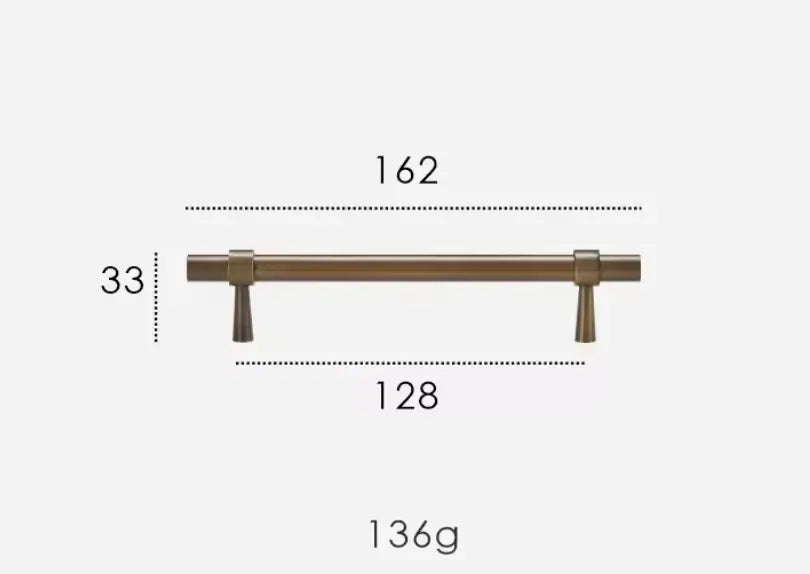 Antique Brass Cabinet Pulls - Modern Solid Brass – Sleek & Durable Drawer Handles Modern Home by Bellver