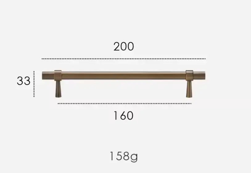 Antique Brass Cabinet Pulls - Modern Solid Brass – Sleek & Durable Drawer Handles Modern Home by Bellver