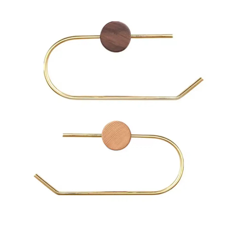 Modern Wood & Brass Toilet Paper Holder – Stylish & Functional Modern Home by Bellver