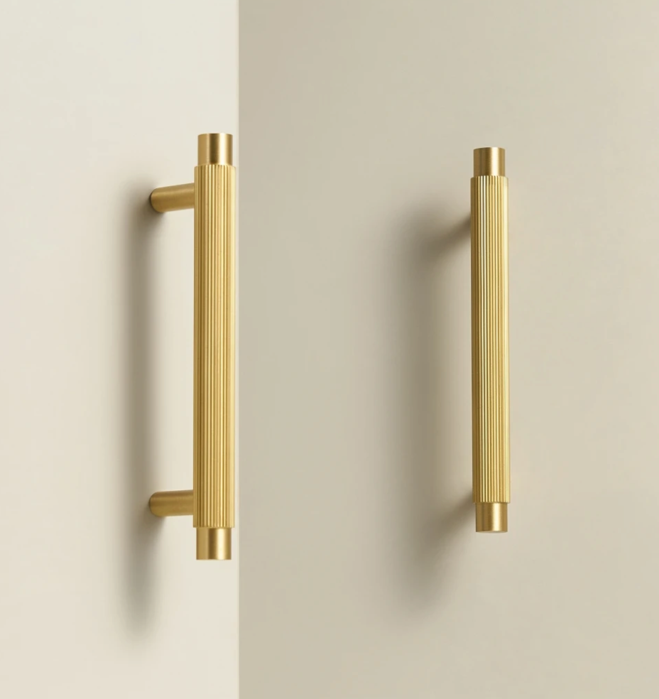 Brass Cabinet Pulls & Knobs - Luxury Linear Solid Brass Hardware – Mid-Century Modern Hardware