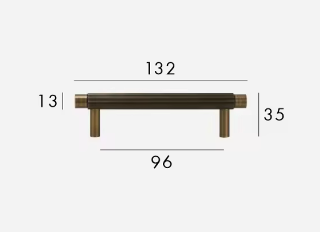 Antique Brass Cabinet Pulls & Knobs - Luxury Linear Solid Brass Hardware – Mid-Century Modern Hardware