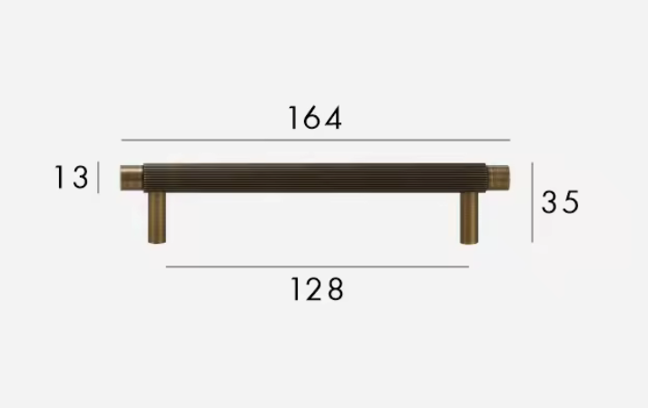 Antique Brass Cabinet Pulls & Knobs - Luxury Linear Solid Brass Hardware – Mid-Century Modern Hardware