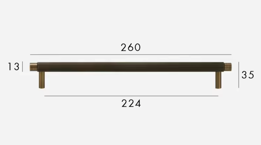 Antique Brass Cabinet Pulls & Knobs - Luxury Linear Solid Brass Hardware – Mid-Century Modern Hardware