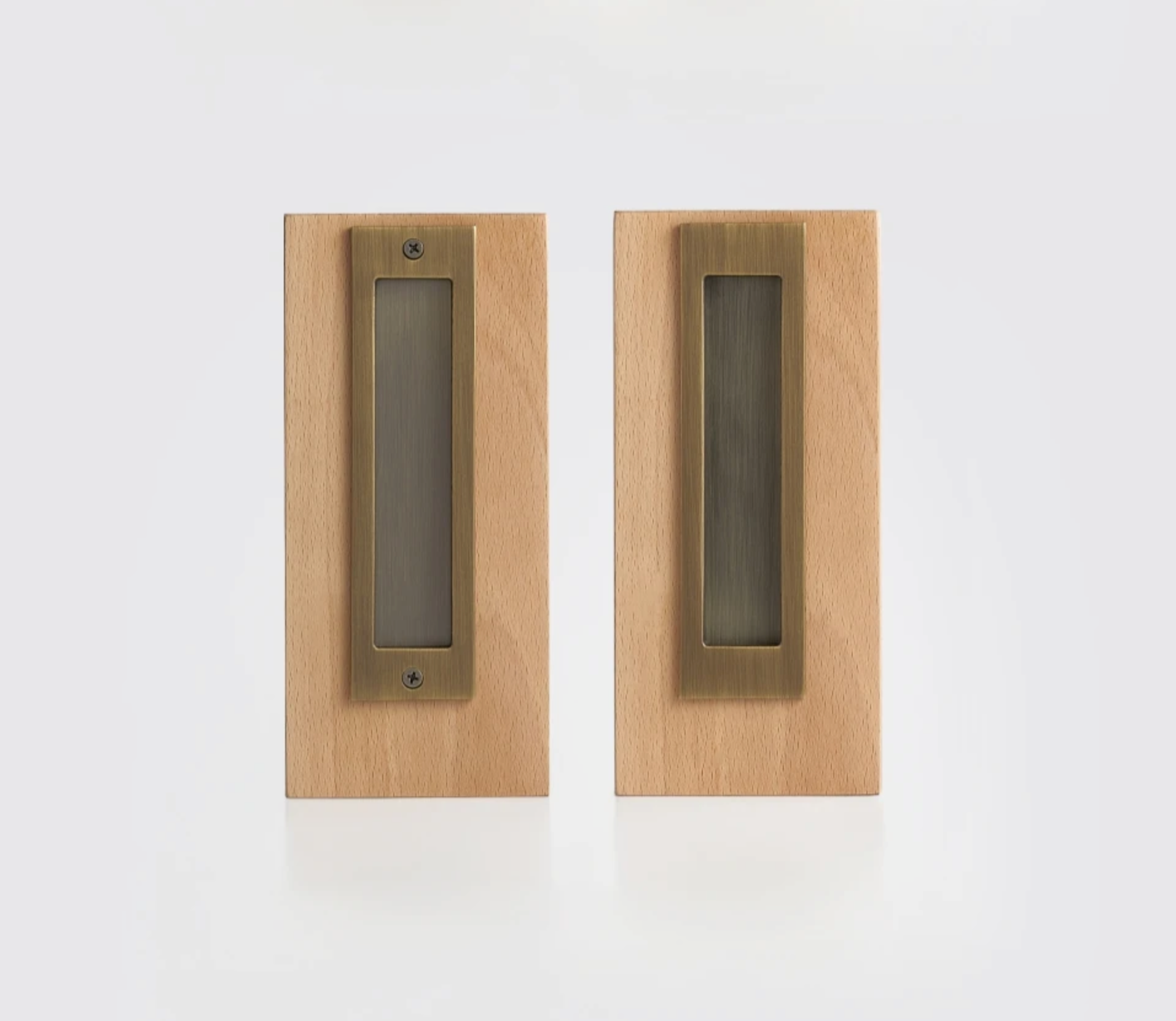 Solid Brass Flush Pull Handle for Pocket & Sliding Doors — Recessed Cup Handle