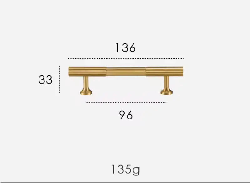 Satin Brass Textured Solid Brass Cabinet Handles & Knobs – Modern Elegance with a Tactile Touch Modern Home by Bellver