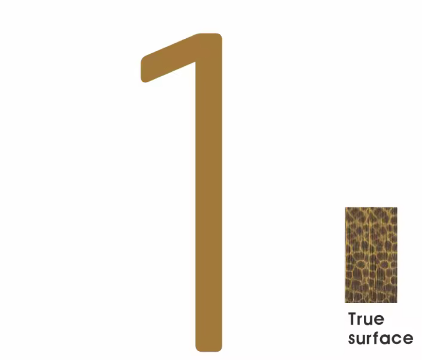 Solid Antique Brass House Numbers | Hammered Finish