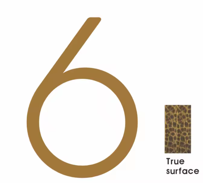 Solid Antique Brass House Numbers | Hammered Finish