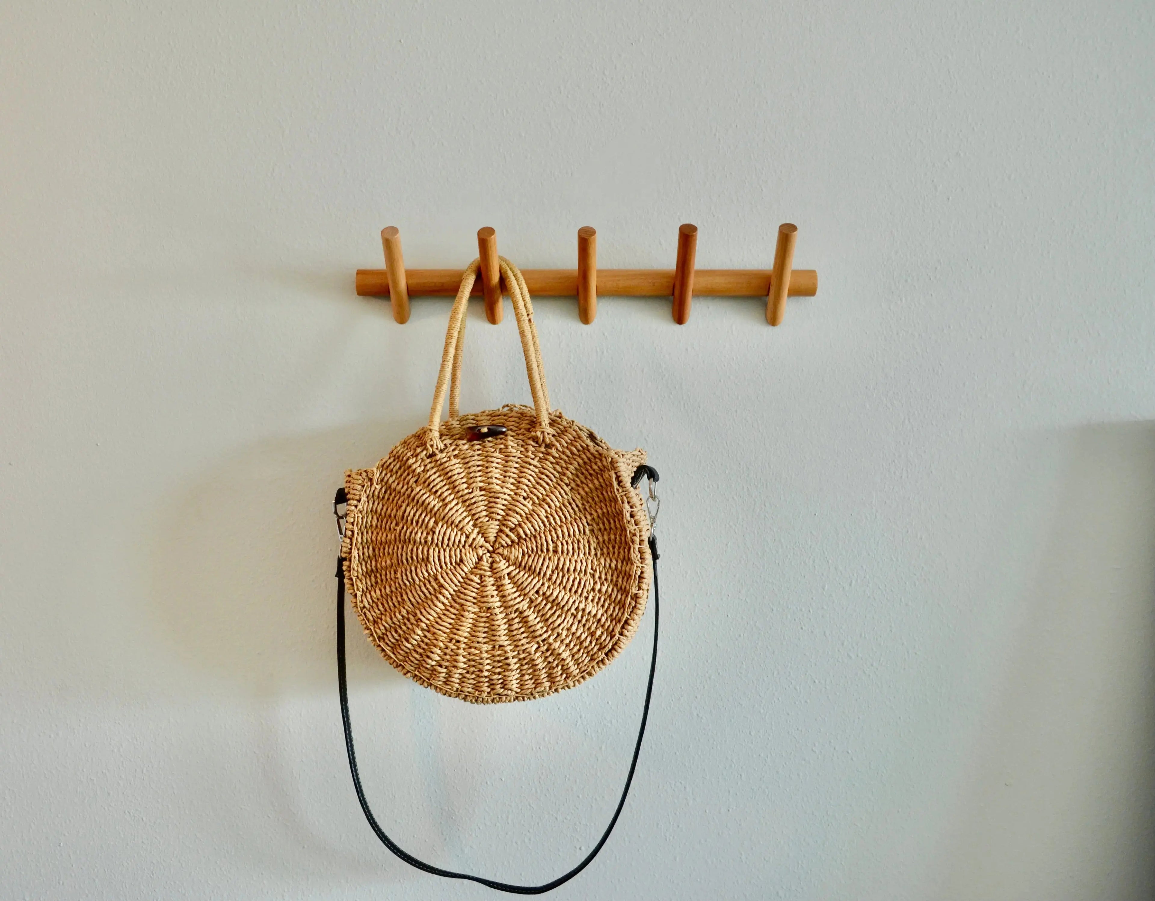 Wood Coat Rack Modern Wall Mounted Hat and Towel Hanger Wooden Hooks Robe Racks - Small - Large Modern Home by Bellver