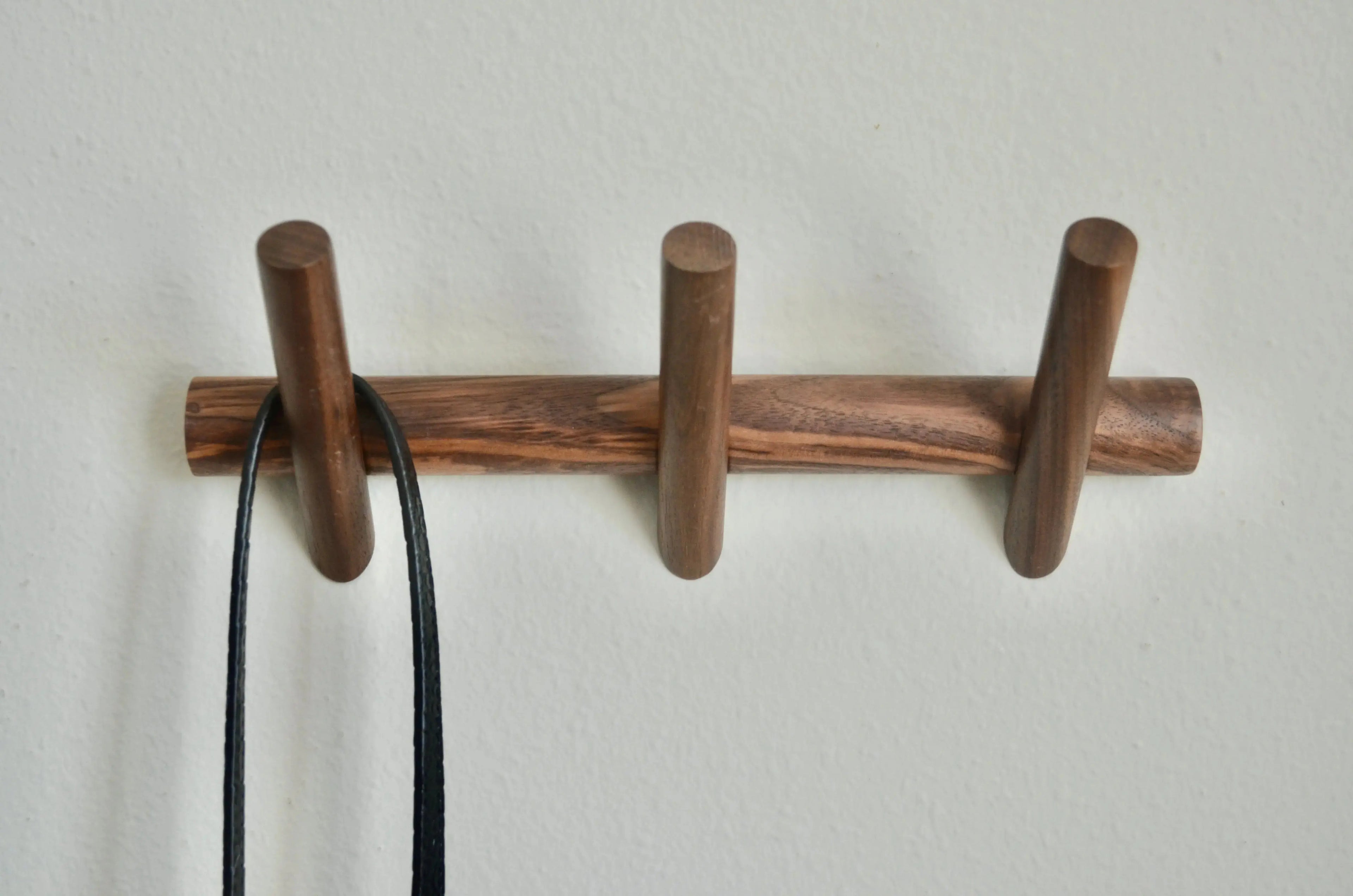 Wood Coat Rack Modern Wall Mounted Hat and Towel Hanger Wooden Hooks Robe Racks - Small - Large Modern Home by Bellver
