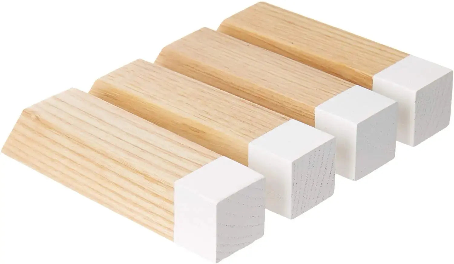 Wood Squared Coat Hook 3" Wall Mounted - Decorative Hat Hanger - Towel Rack - Black - White Modern Home by Bellver