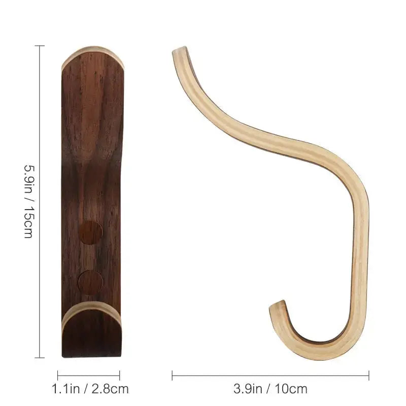 Modern Wooden Hook, Single Organizer, Vintage, Hat Rack, Towel Hook - Natural Wood Modern Home by Bellver