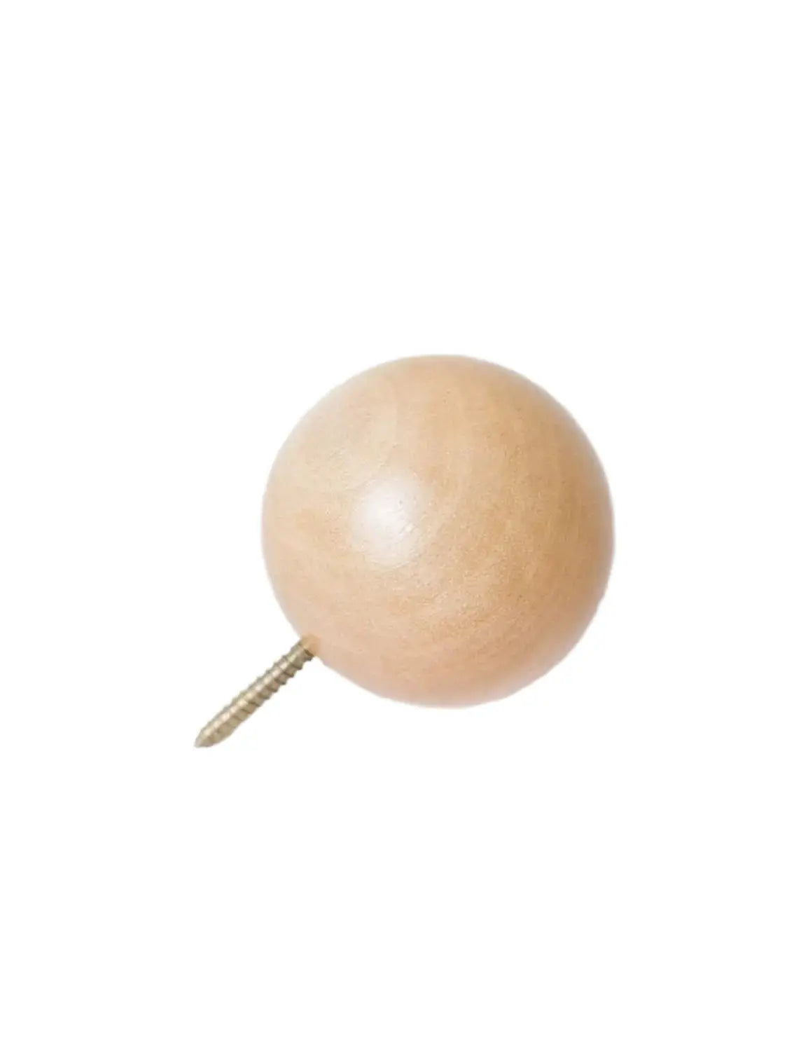 Modern Wood Ball Hooks, Single Organizer, Hat Rack, Towel Hook - Natural Modern Home by Bellver