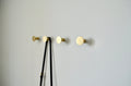 Modern Round Brass Metal Hooks, Single Organizer, Hat Rack, Towel Hook - Brass