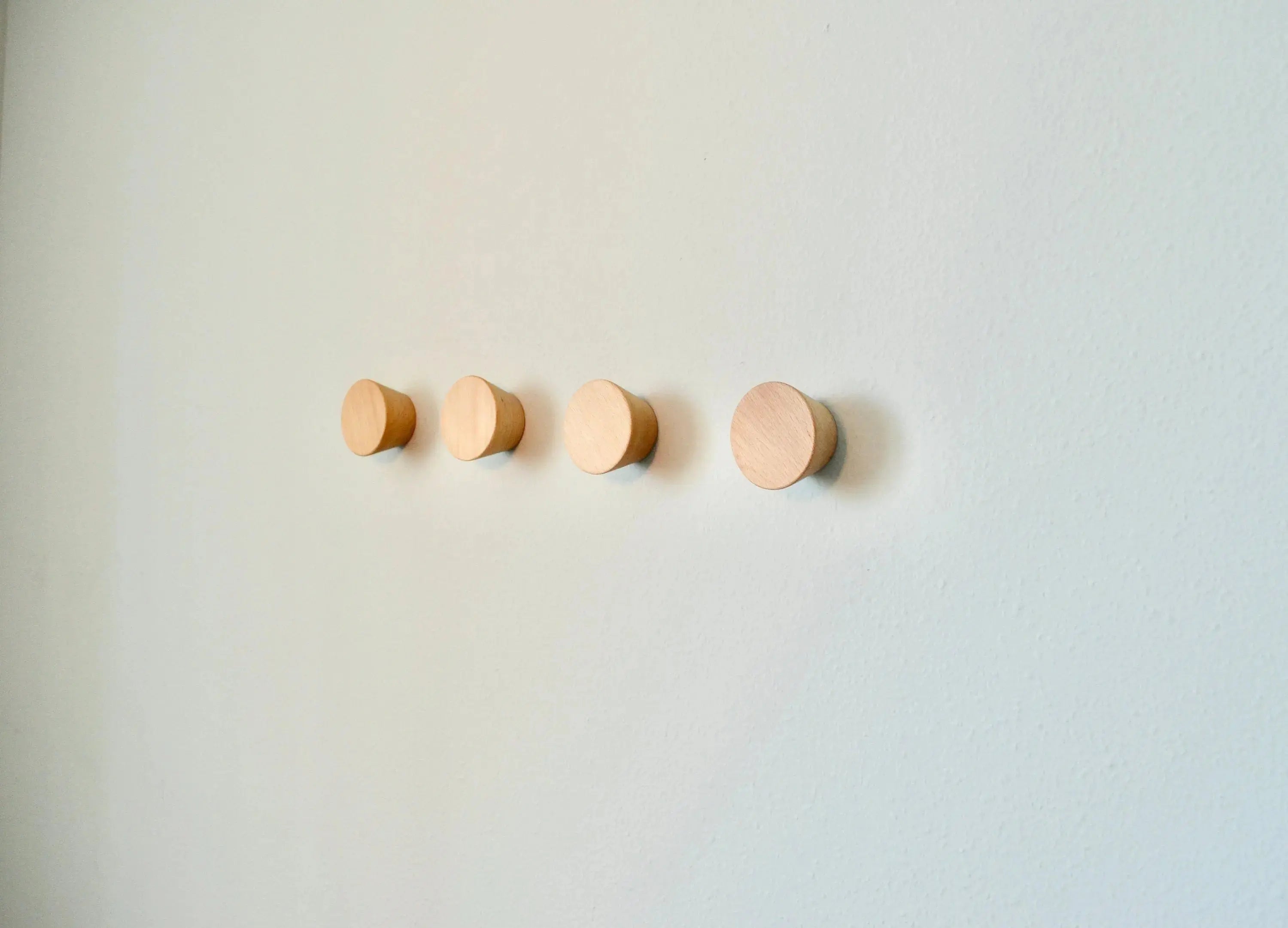 Wooden Cone Coat Hook Wall Mounted, Wall Hook, Single Organizer Hat Rack, Vintage Handcraft Hanger, Towel Hook, Towel Hanger, Walnut Modern Home by Bellver