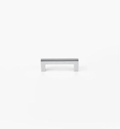 Squared Polished Chrome Cabinet Handles: Elegant Hardware for Kitchen &amp; Furniture | Handcrafted Décor Brass Cabinet Pull - Drawer Pulls - Modern Home by Bellver