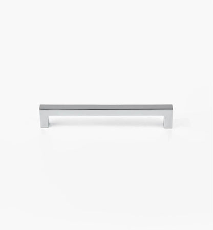 Squared Polished Chrome Cabinet Handles: Elegant Hardware for Kitchen &amp; Furniture | Handcrafted Décor Brass Cabinet Pull - Drawer Pulls - Modern Home by Bellver