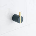 Modern Round Brass Metal Hooks, Single Organizer, Hat Rack, Towel Hook - Brass - Black - Modern Home by Bellver