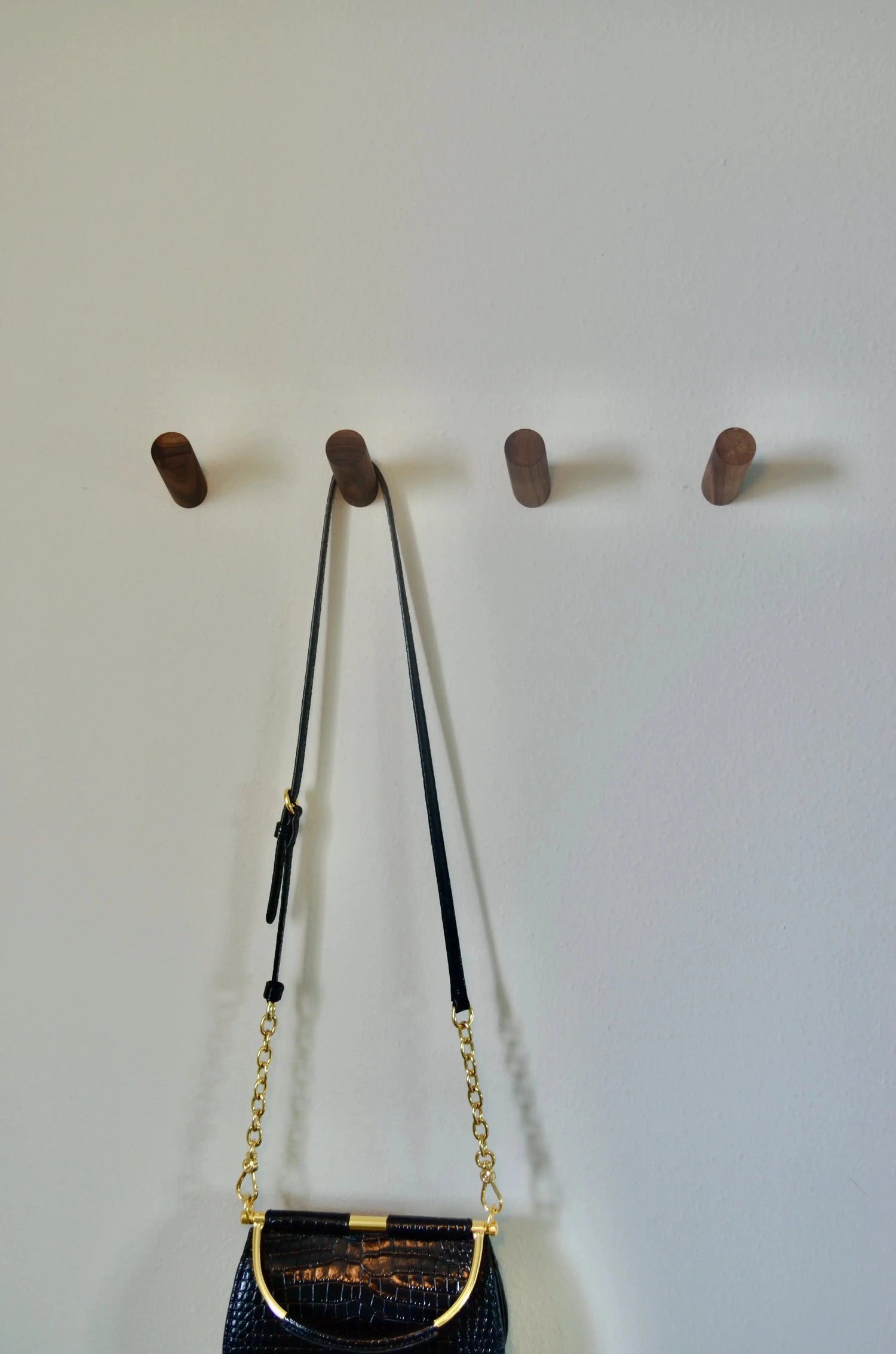 Modern Wooden Hook, Single Organizer, Hat Rack, Towel Hook - Walnut - Natural Modern Home by Bellver