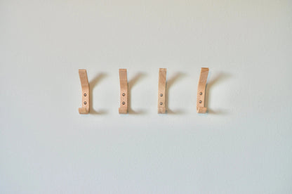 Modern Wooden Hook, Single Organizer, Hat Rack, Towel Hook - Natural Wood Modern Home by Bellver