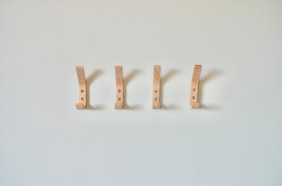 Modern Wooden Hook, Single Organizer, Hat Rack, Towel Hook - Natural Wood Modern Home by Bellver