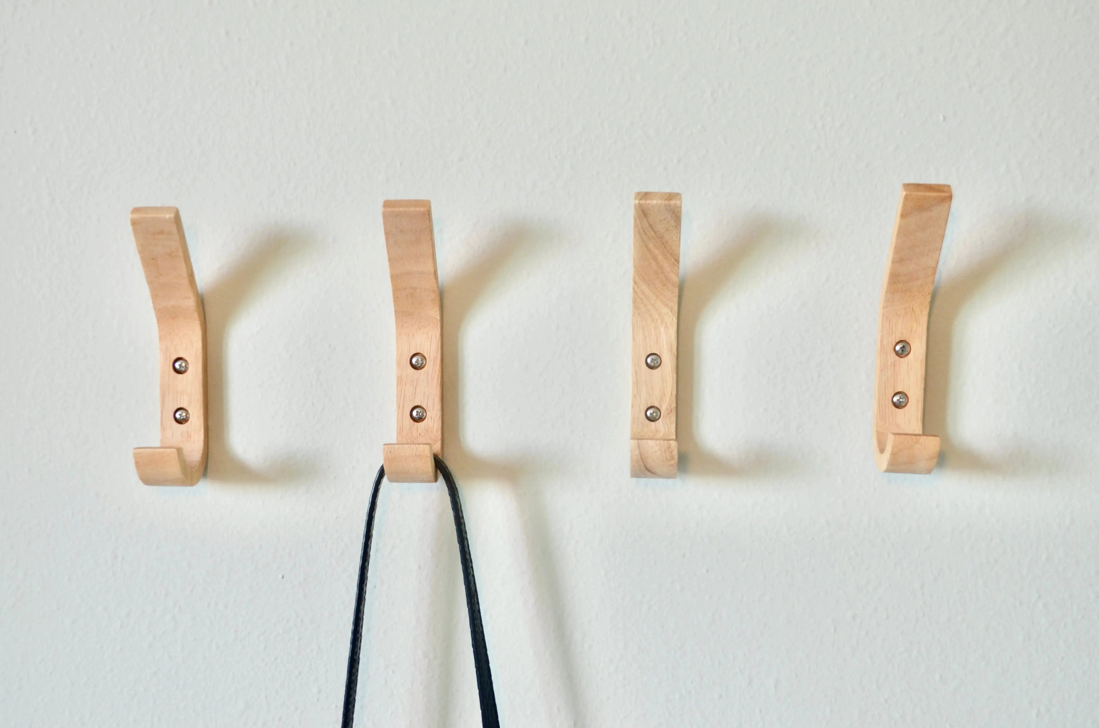 Modern Wooden Hook, Single Organizer, Hat Rack, Towel Hook - Natural Wood Modern Home by Bellver