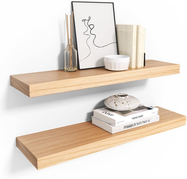 Floating Wood Wall Shelf