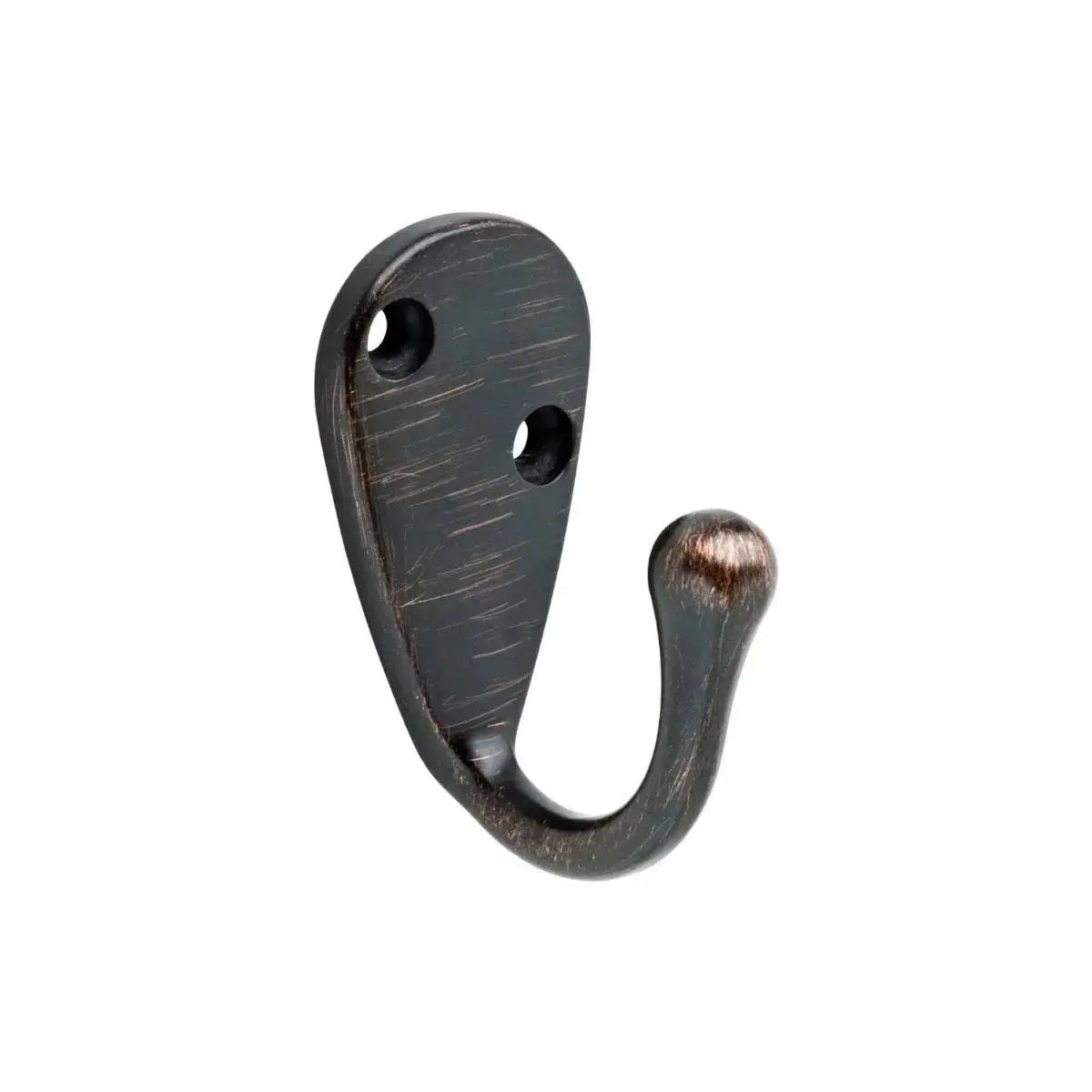 Oil Rubbed Bronze Post Utility Hook, Wall Hook, Metal Hook - Satin Brass - Modern Home by Bellver