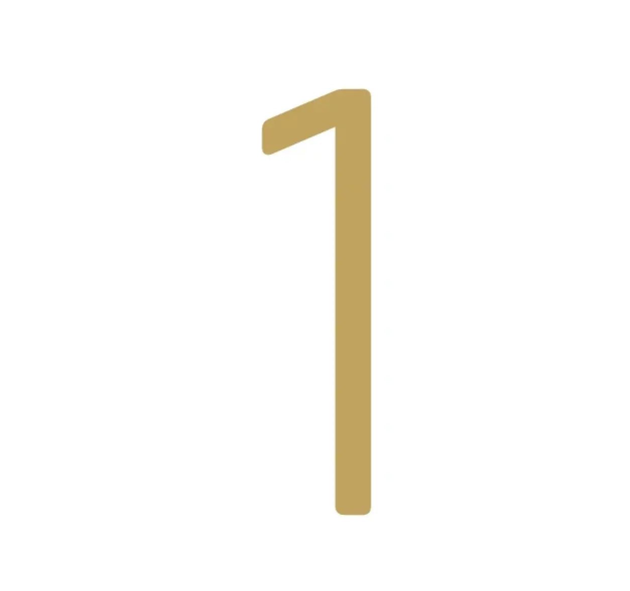 Modern Solid Brass House Numbers | Smooth Finish with Mounting Hardware Modern Home by Bellver