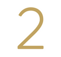 Modern Solid Brass House Numbers | Smooth Finish with Mounting Hardware