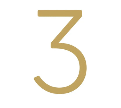 Modern Solid Brass House Numbers | Smooth Finish with Mounting Hardware Modern Home by Bellver