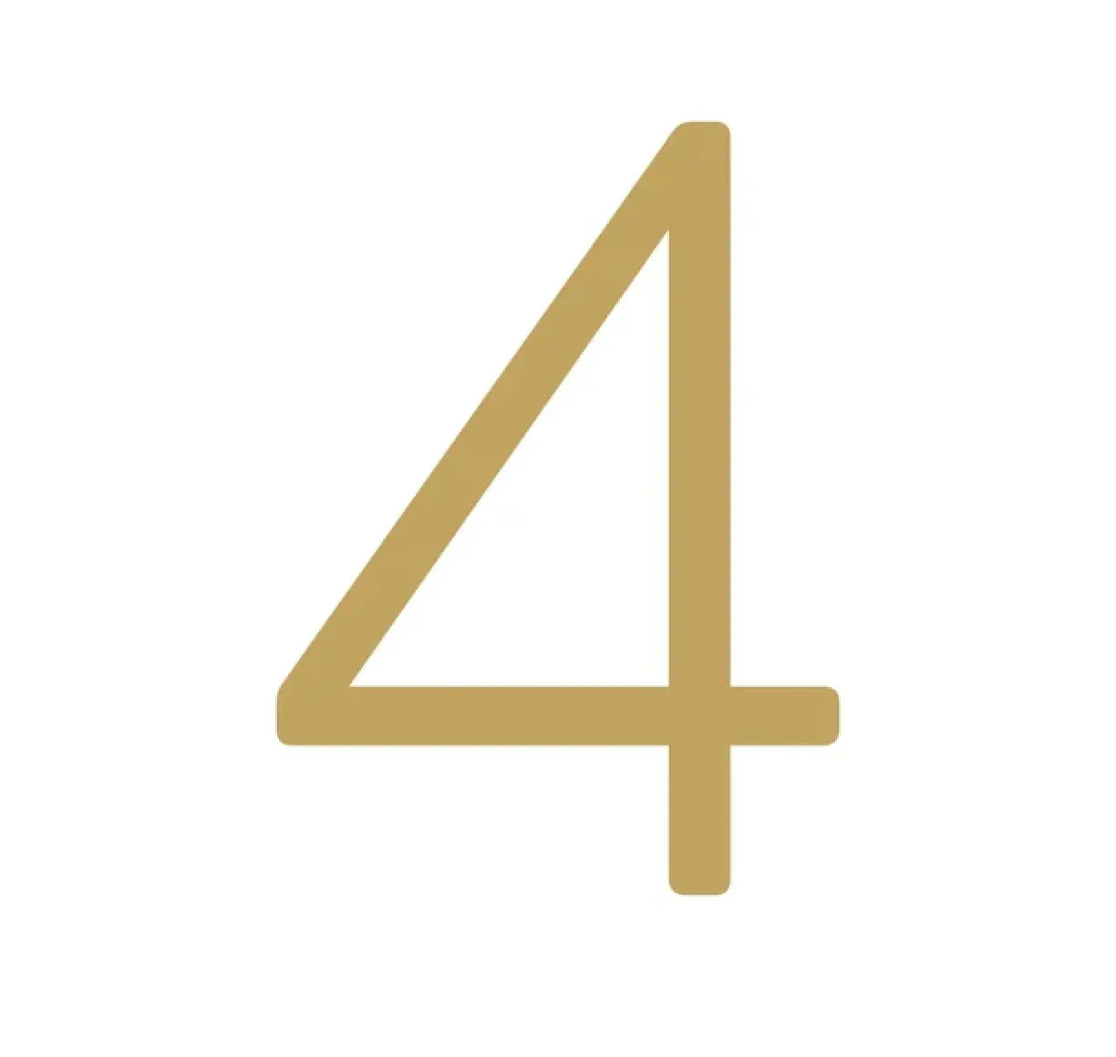 Modern Solid Brass House Numbers | Smooth Finish with Mounting Hardware Modern Home by Bellver