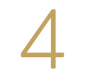 Modern Solid Brass House Numbers | Smooth Finish with Mounting Hardware