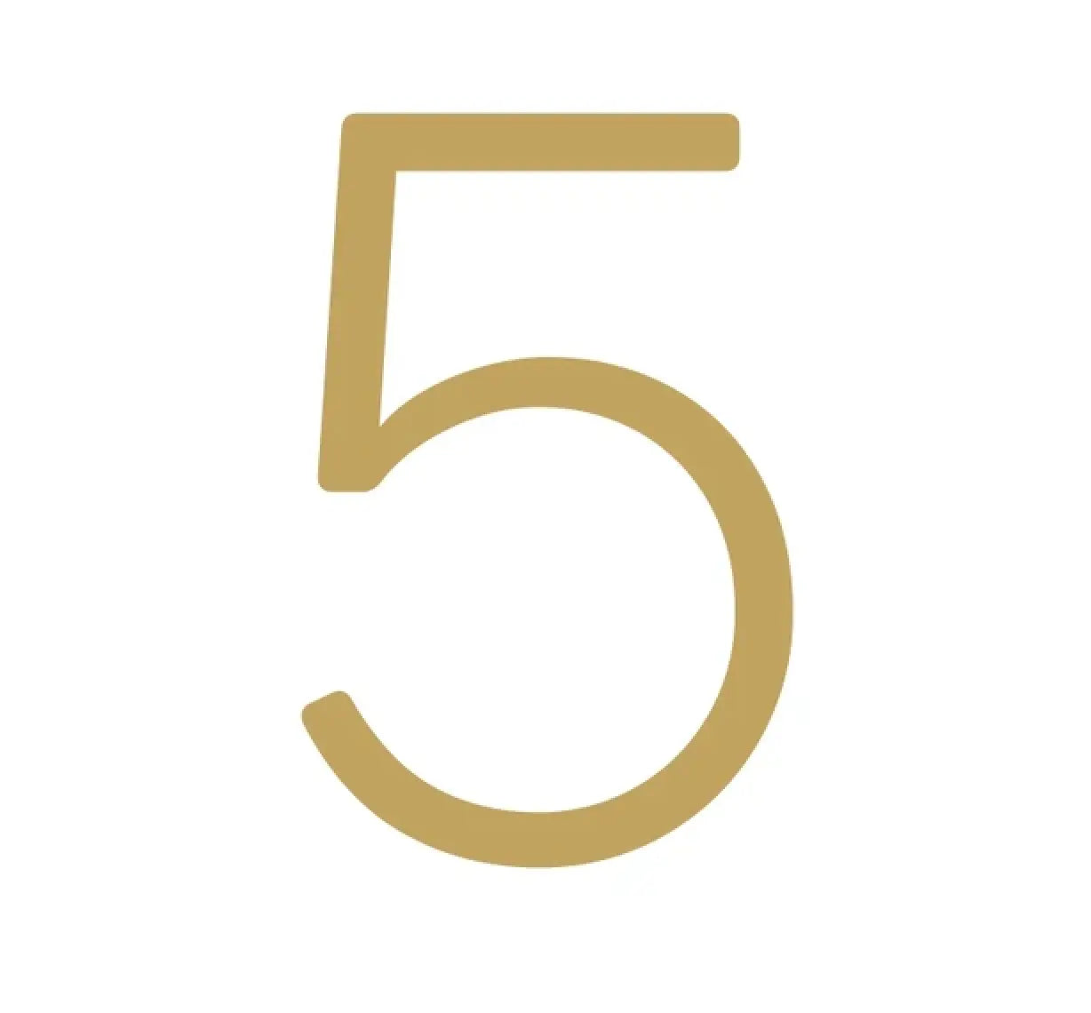 Modern Solid Brass House Numbers | Smooth Finish with Mounting Hardware Modern Home by Bellver