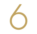 Modern Solid Brass House Numbers | Smooth Finish with Mounting Hardware