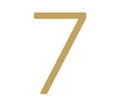 Modern Solid Brass House Numbers | Smooth Finish with Mounting Hardware