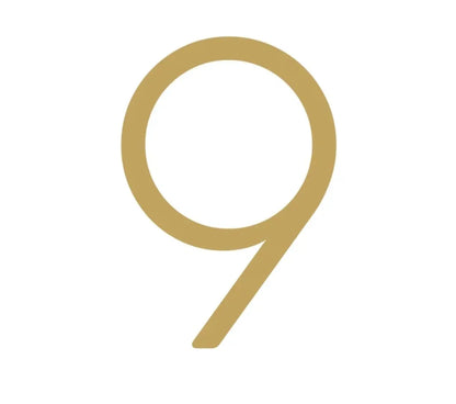 Modern Solid Brass House Numbers | Smooth Finish with Mounting Hardware Modern Home by Bellver