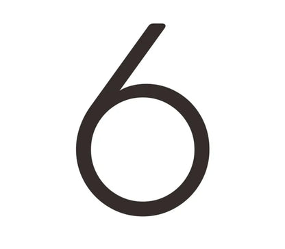 Modern Matte Black Solid Brass House Numbers | Smooth Finish with Mounting Hardware Modern Home by Bellver