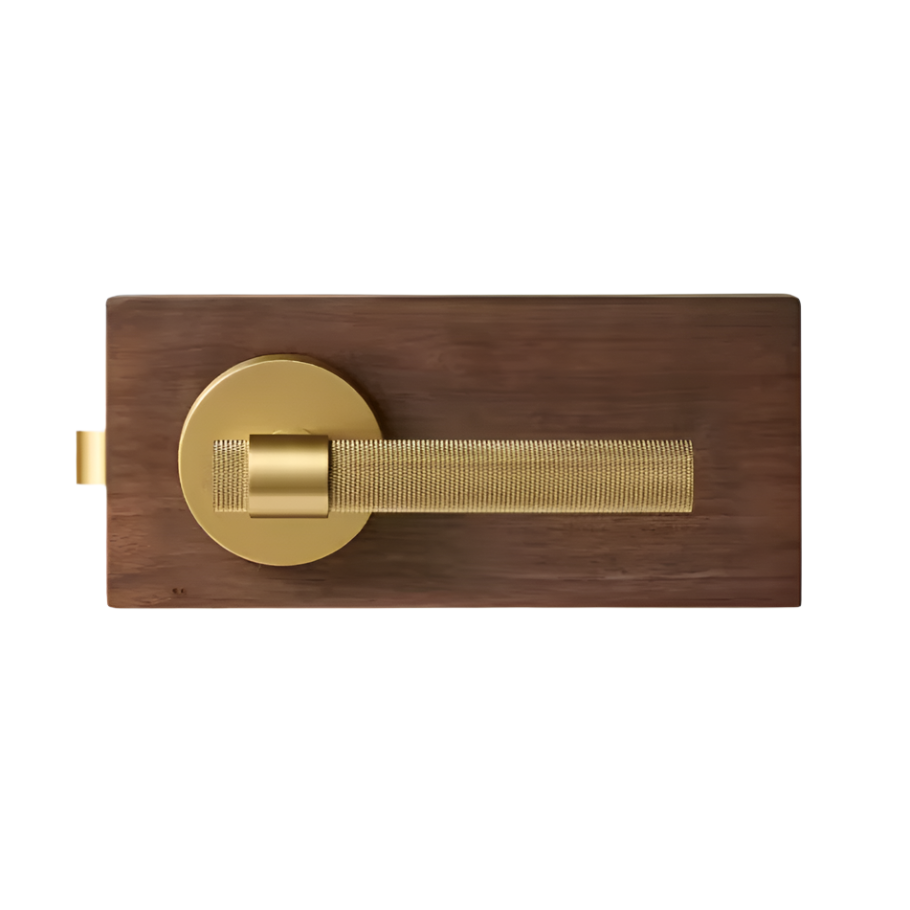 Modern Knurled Solid Brass Door Handle – Minimalist Entry &amp; Interior Door Hardware