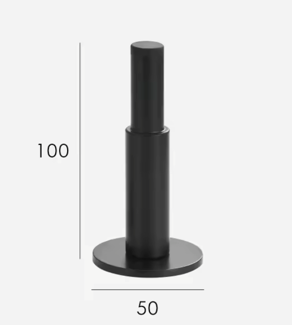 Solid Brass Door Stopper with Protective Rubber Tip – Modern Heavy-Duty Floor Door Stop