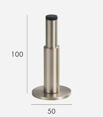 Solid Brass Door Stopper with Protective Rubber Tip – Modern Heavy-Duty Floor Door Stop