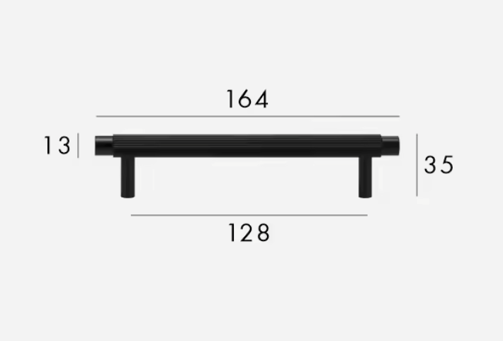 Matte Black Cabinet Pulls &amp; Knobs - Luxury Linear Solid Brass Hardware – Mid-Century Modern Hardware